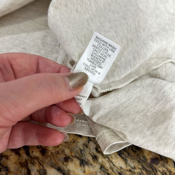 J. Jill Pure Jill Embroidered Jersey Top In Oatmeal Heather - Size 2X - Picture 7 of 10